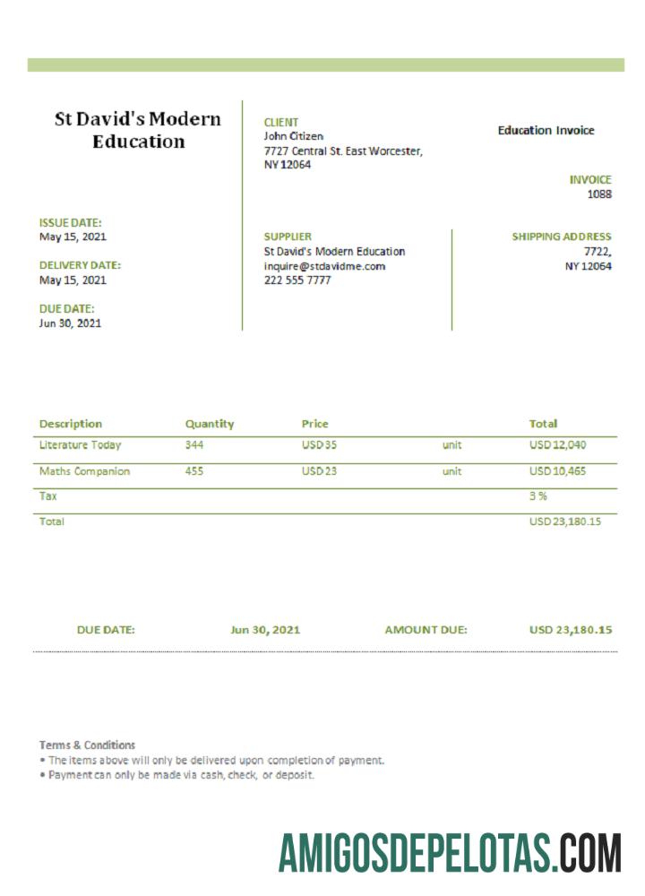 Fatura de Educação Moderna dos EUA St David baixar para verificação